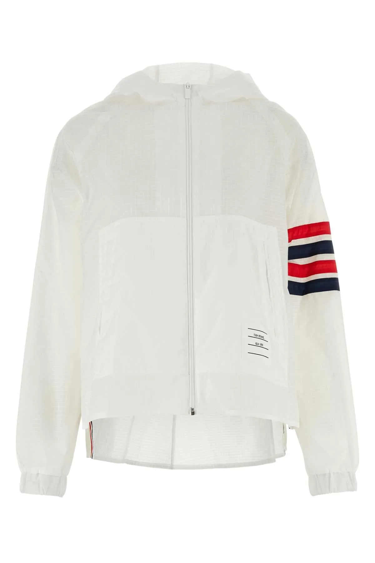 Thom Browne White Nylon Swing Windbreaker