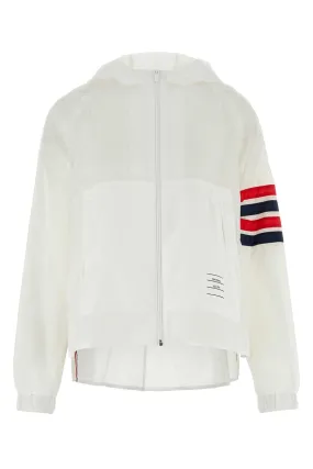 Thom Browne White Nylon Swing Windbreaker