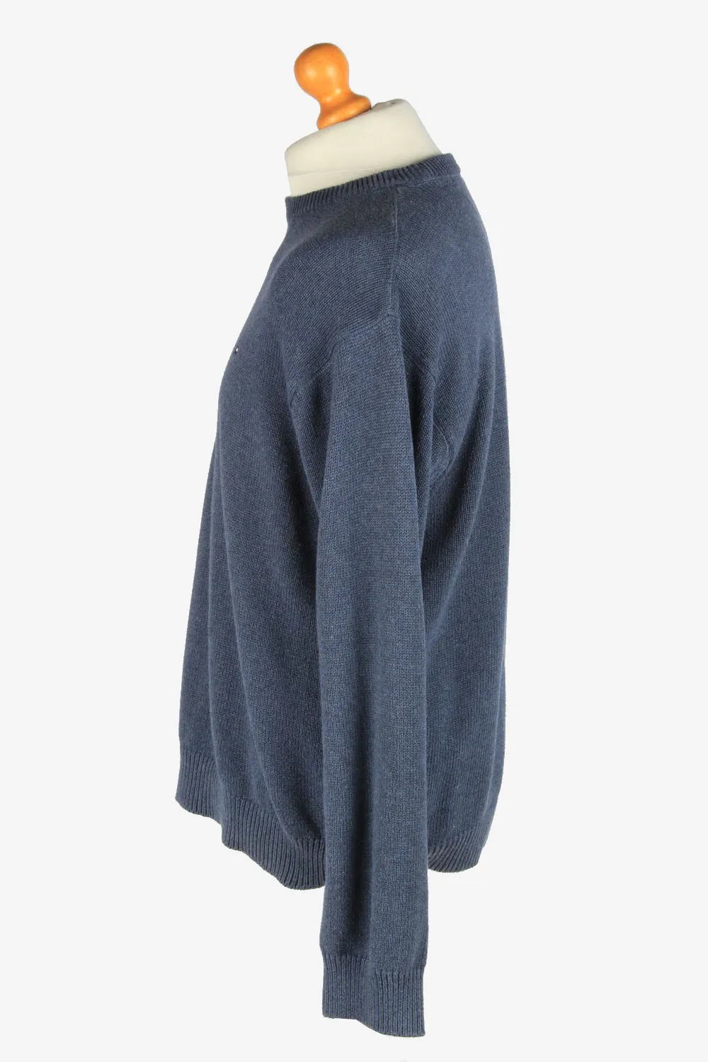 Tommy Hilfiger Crew Neck Jumper Pullover 90s Blue XL - Pepper Tree London