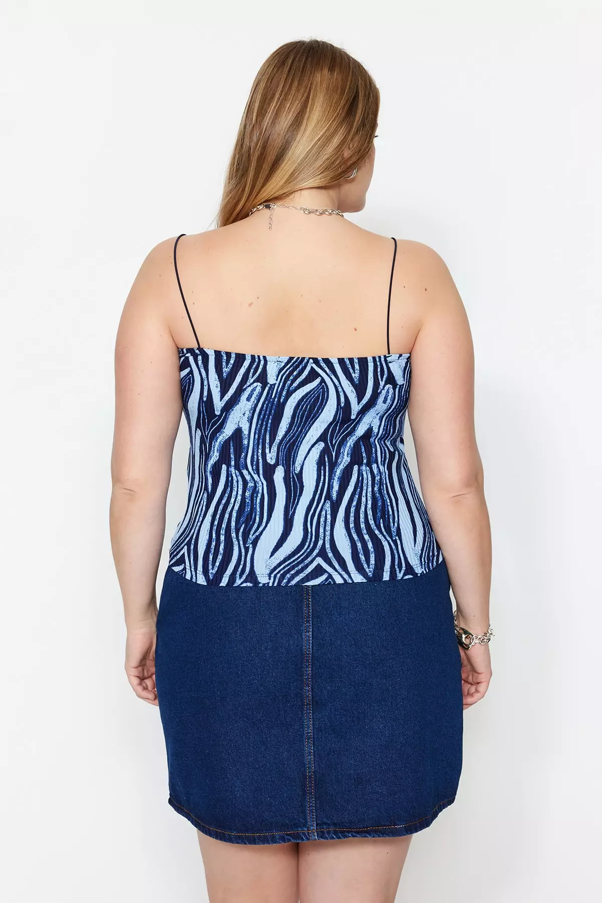 Trendyol Plus Size Zebra Tank Top