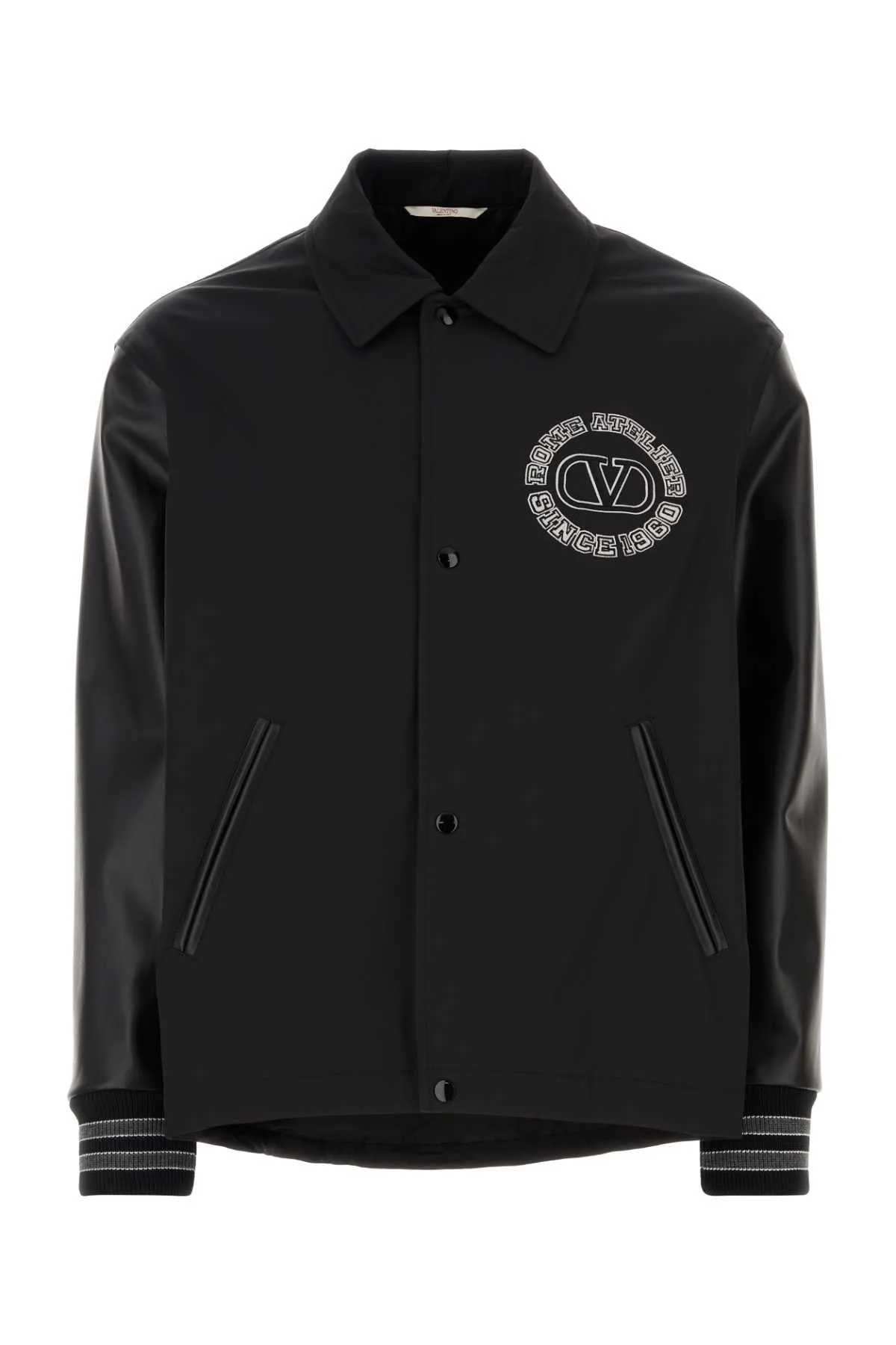 Valentino Garavani Black Polyester Blend Windbreaker