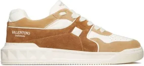 Valentino Garavani One Stud XL leather sneakers Neutrals