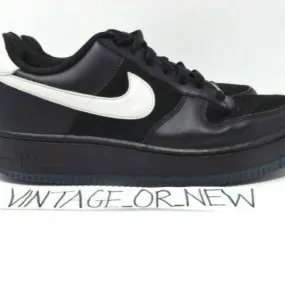 VTG 2008 Nike Air Force 1 Low Black Royal White 314192-0...