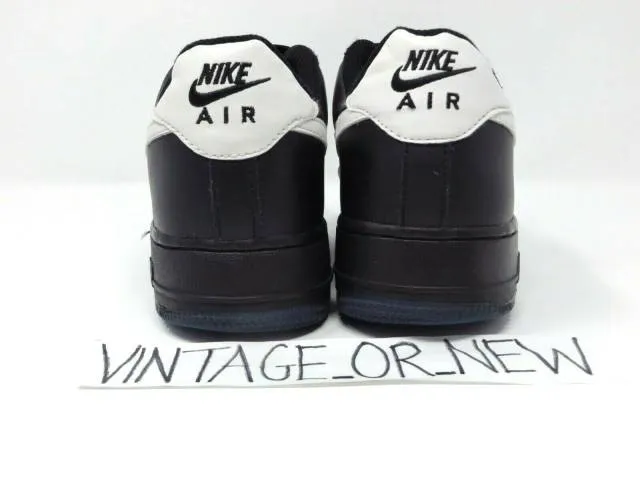 VTG 2008 Nike Air Force 1 Low Black Royal White 314192-0...