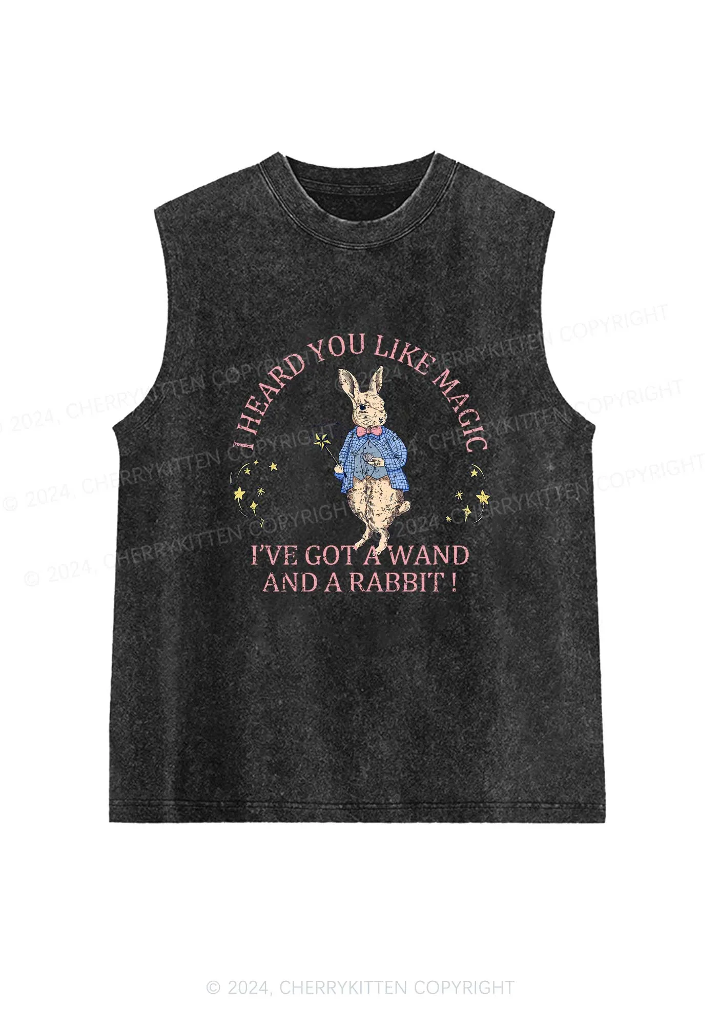 Wand Rabbit Y2K Washed Tank Cherrykitten