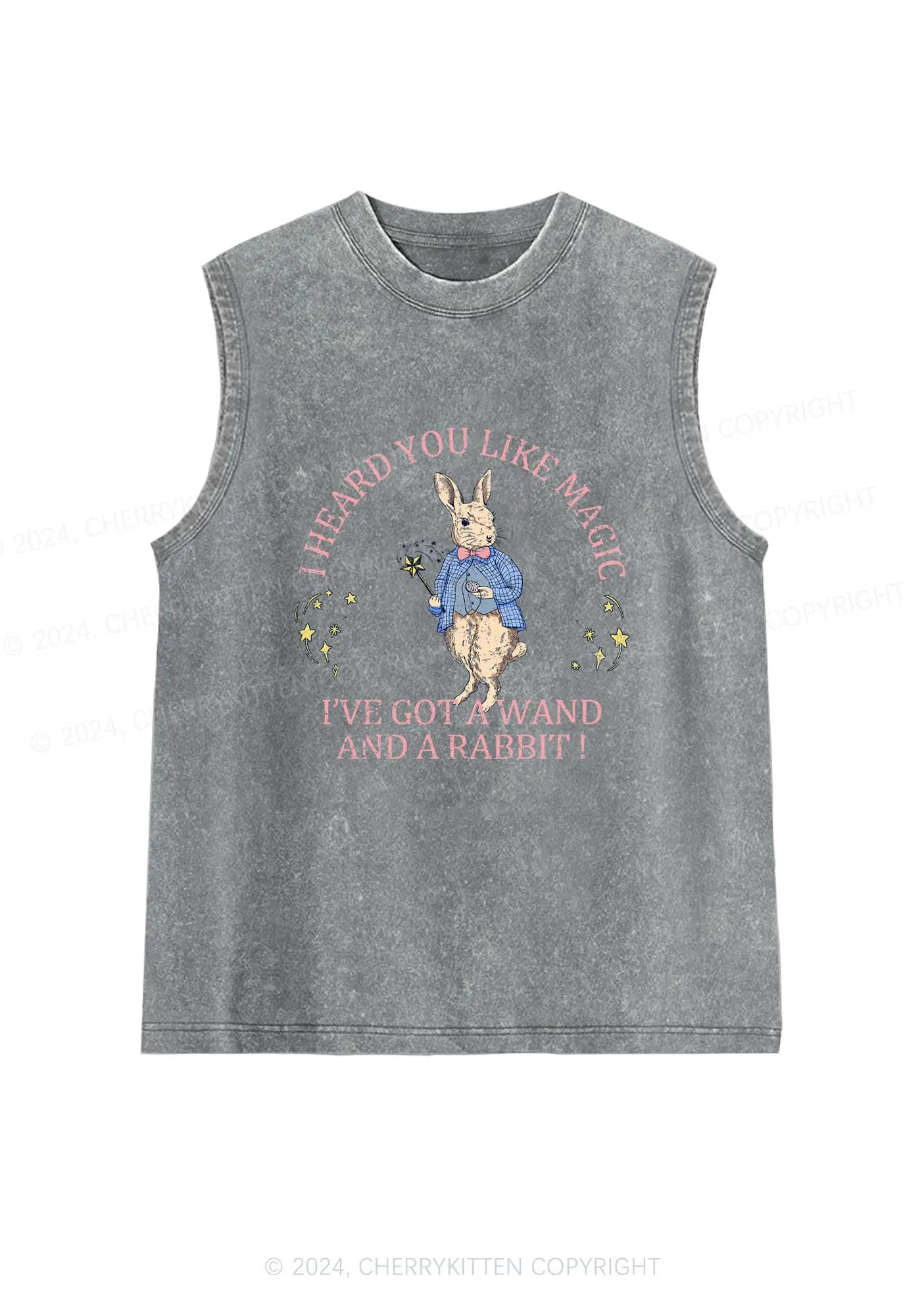 Wand Rabbit Y2K Washed Tank Cherrykitten