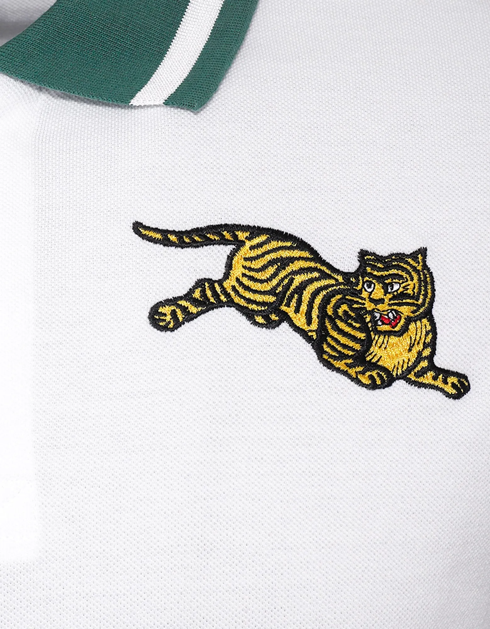 White Jumping Tiger Polo T-Shirt