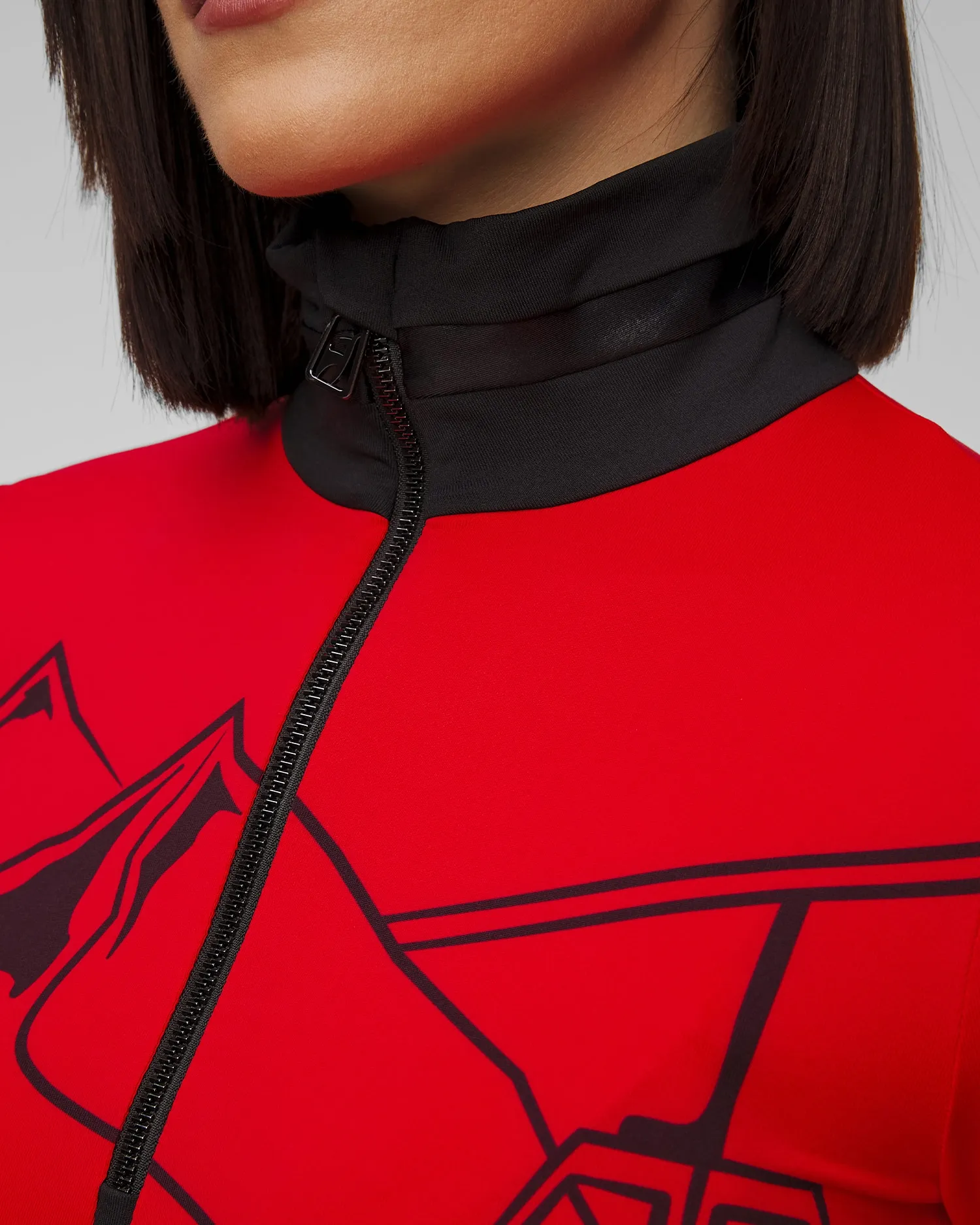 Women's red ski turtleneck Toni Sailer Amie Gondola 342325G-457