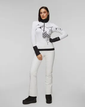 Women's white ski turtleneck Toni Sailer Amie Gondola 342325G-201