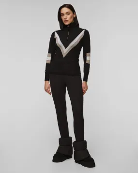 Women’s black zip turtleneck We Norwegians Hafjell 1755-99