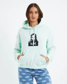 X-Girl Face Hoodie Mint Green