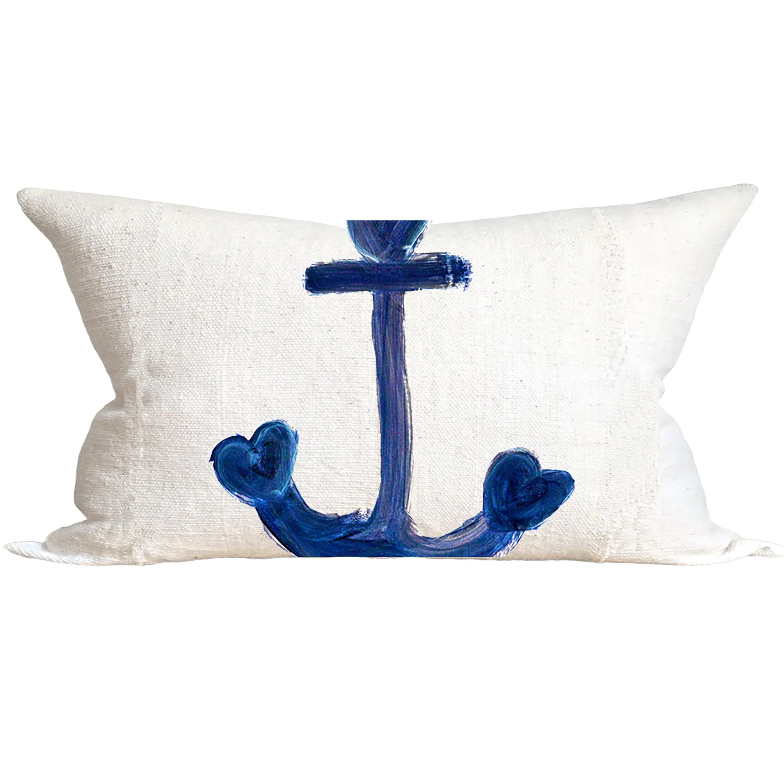 You Anchor Me Indigo Pillow