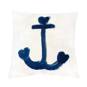 You Anchor Me Indigo Pillow